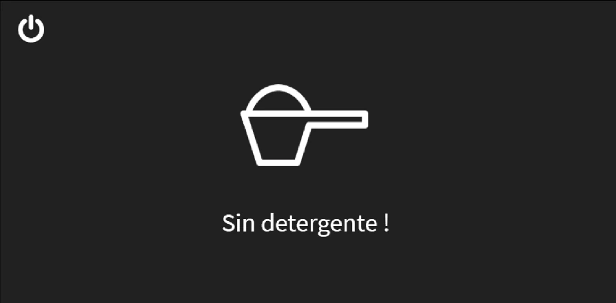 Mensaje de estado de la lavadora